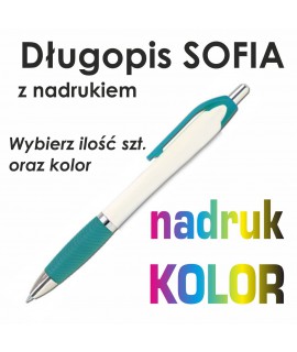 Długopis plastikowy z nadrukiem SOFIA - Długopisy Plastikowe