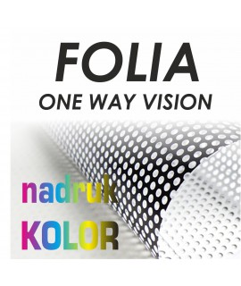 Folia OWV Ona Way Vision druk solventowy 1440dpi - Druk Wielkoformatowy