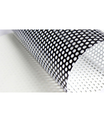 Folia OWV (One Way Vision) z nadrukiem – perforowana folia reklamowa | druk 1440 dpi