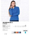 KOSZULKA POLO DAMSKA BIAŁA POPL 200 LS z nadrukiem DTG / DTF - JHK