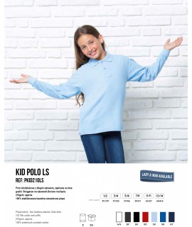 KOSZULKA POLO DZIECIĘCA KOLOROWA PKID 210 LS z nadrukiem DTG / DTF - JHK - Koszulki Polo dziecięce z nadrukiem