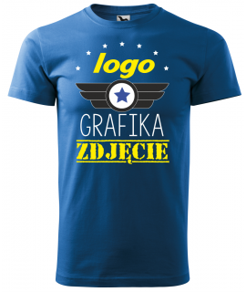 KOSZULKA MĘSKA KOLOROWA 129 BASIC z nadrukiem DTG - MALFINI - Koszulki męskie z nadrukiem