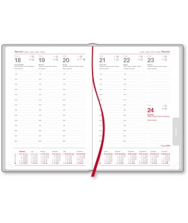 Kalendarz książkowy A5 TYGODNIOWY z nadrukiem logo UV- BOLONIA rok 2022 - A5 TYGODNIOWE
