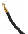 Border pleciony czarny - klamra złota