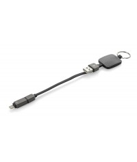 Kabel USB 2 w 1 MOBEE - czarny - Gadżety reklamowe
