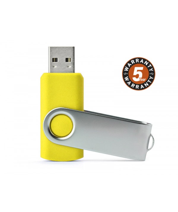 Pamięć USB TWISTER 16 GB- żółty - Gadżety reklamowe
