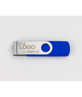 U-disc TWISTER 8 GB - niebieski - Gadżety reklamowe