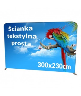 Ścianka reklamowa PROSTA 300x230cm tekstylna jednostronna - Ścianki PROSTE