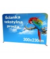 Ścianka reklamowa PROSTA 300x230cm tekstylna jednostronna