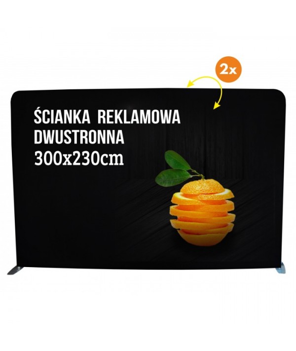 Ścianka reklamowa PROSTA 300x230cm tekstylna jednostronna - Ścianki PROSTE