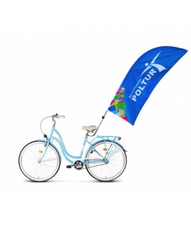 Flaga winder 220x90cm (flaga 160x90cm) z uchwytem do roweru - WINDER + maszt