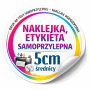 Naklejki okrągłe 5 cm | Etykiety foliowe samoprzylepne z nadrukiem