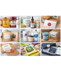 Naklejki okrągłe 12 cm z nadrukiem | Etykiety foliowe samoprzylepne