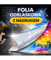 Folia odblaskowa z nadrukiem 1440 dpi – reklama widoczna w nocy | szer. 137 cm