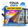 Folia OWV (One Way Vision) z nadrukiem – perforowana folia reklamowa | druk 1440 dpi
