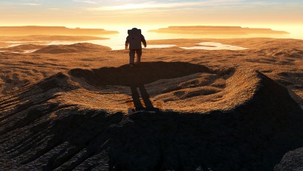 Fototapeta Astronauta na Marsie 1m2